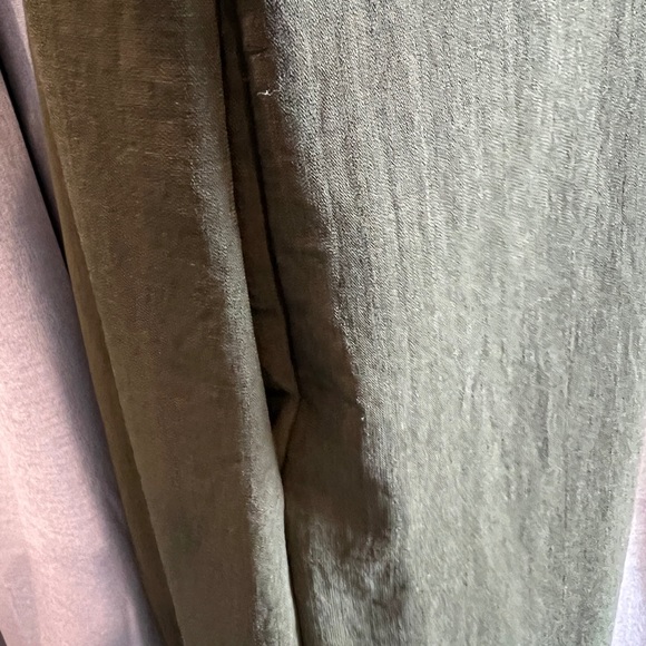 Olive Jumpsuit with Pockets Size 1X - Picture 3 of 4